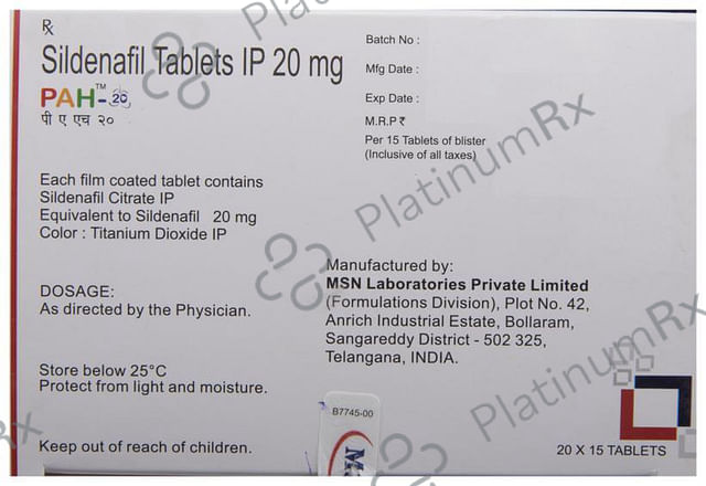 PAH 20mg Tablet 15s