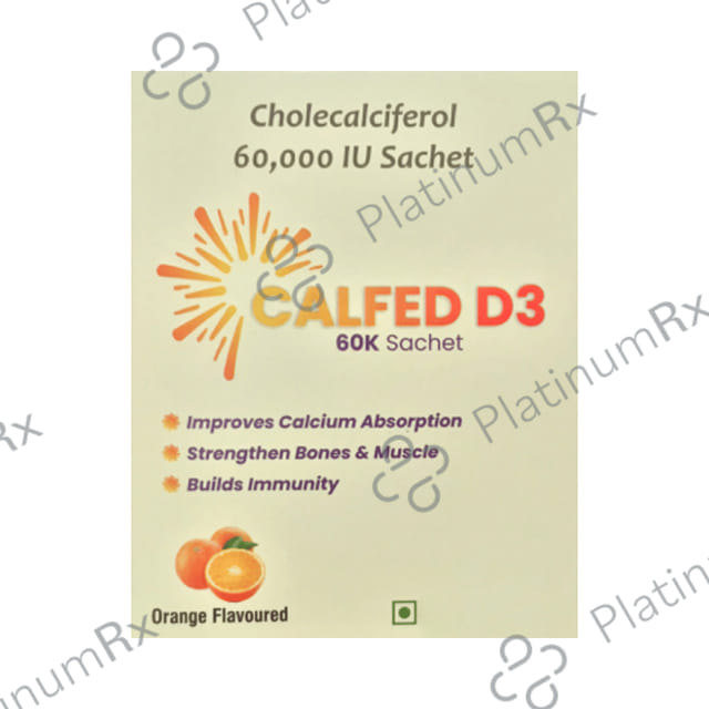 Calfed D3 60000IU Orange Flavour Sachet Granules 1gm