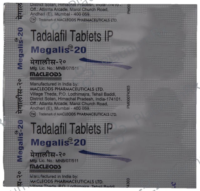 Megalis 20mg Tablet 4s