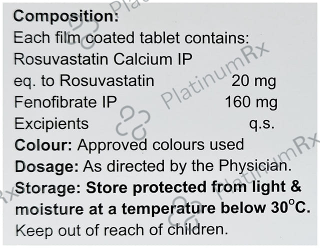 Impurose F 160mg/20mg Tablet