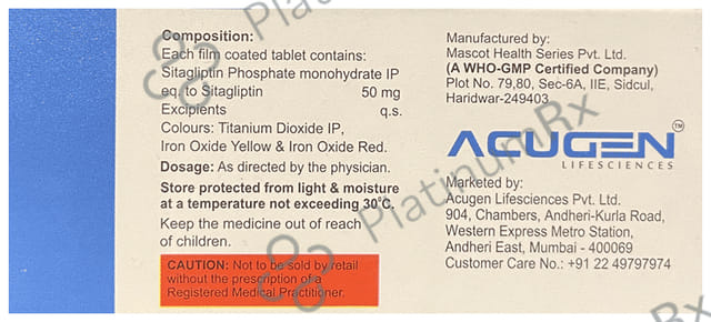 Sitasto 50mgTablet 15s