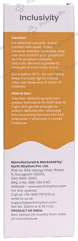 Earth Rhythm Coconut Milk Butter SPF 50 Lotion 200ml