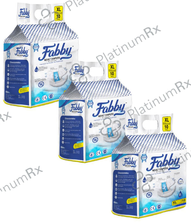Fabby Fabby Adult Diaper (10 Each) XL 3 units