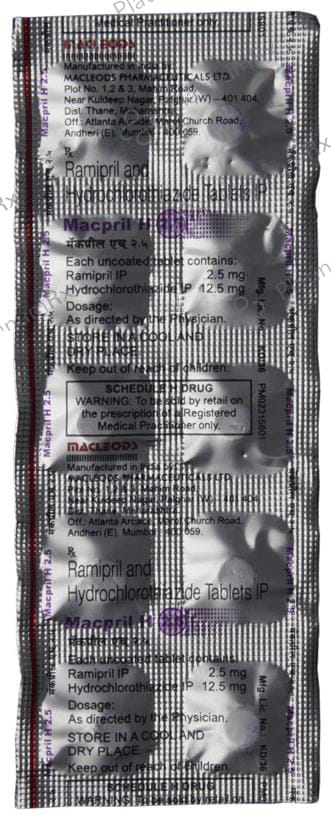Macpril H 2.5mg Tablet 10s