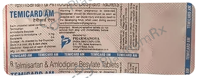 Temicard AM 5/40mg Tablet 10s