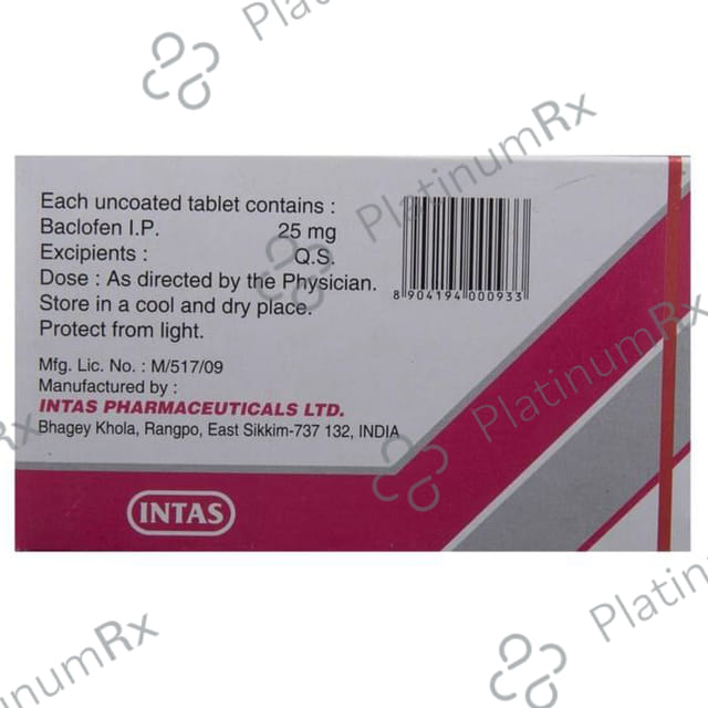 Baclof 25mg Tablet 10s