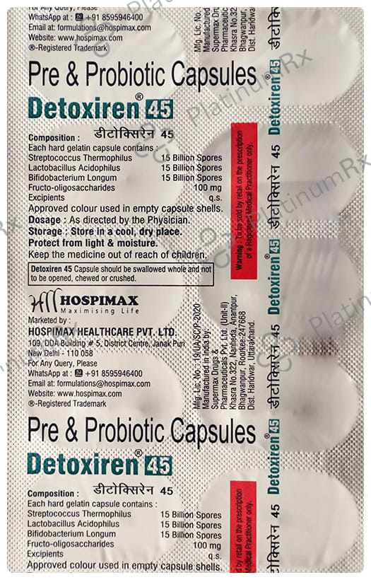 Detoxiren 45 Capsule 10s