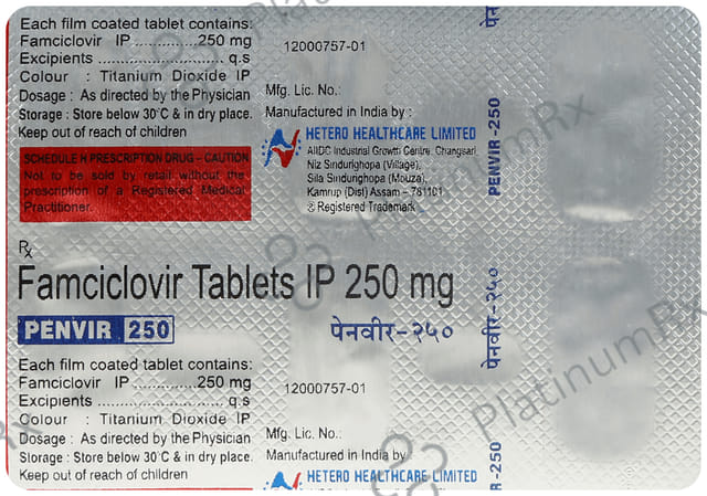 Penvir 250mg Tablet 6s