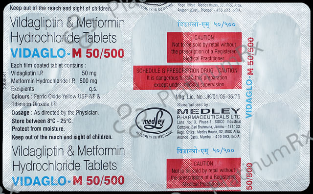 Vidaglo M 50/500mg Tablet 10s