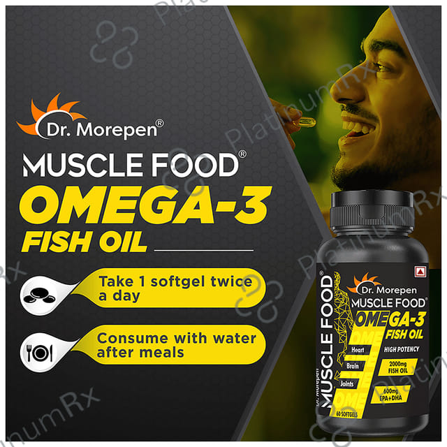 Dr. Morepen Muscle Food Omega 3 Fish Oil Softgel 60s