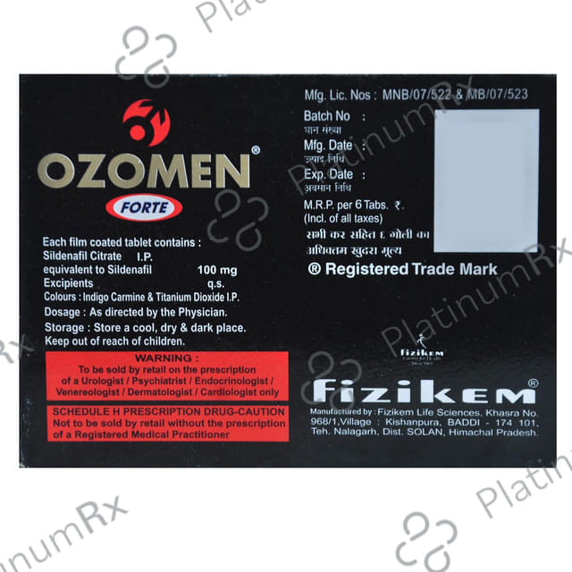 Ozomen Forte 100mg Tablet 6s