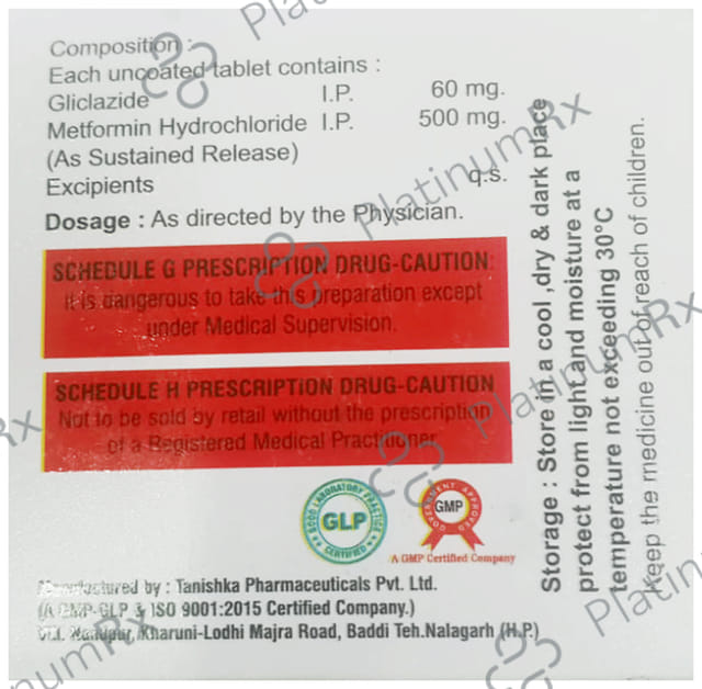 Vasogliz M 60mg/500mg Tablet