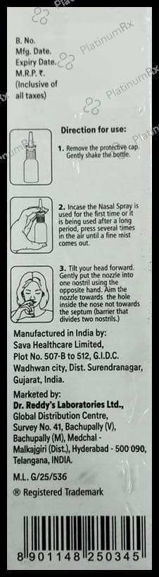 Xyzal 27.7mcg Nasal Spray 6gm