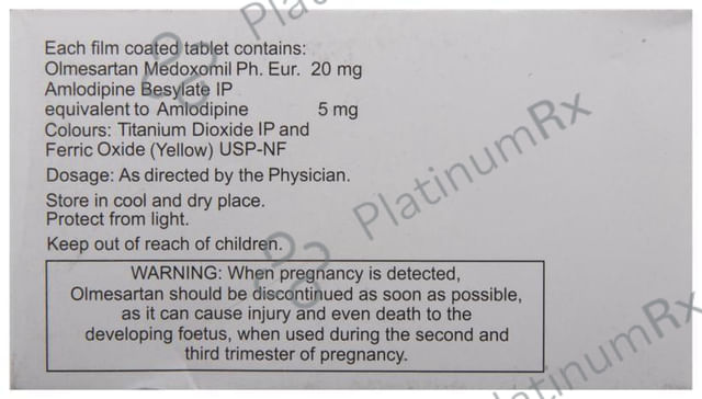 Olmesar A 5/20mg Tablet 10s