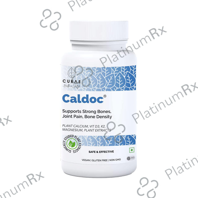 Curae Health & Lifestyle Caldoc Plant Calcium Vitamin D3 Tablet 60s
