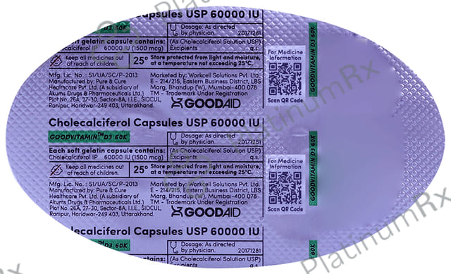 Goodvitamin D3 60K Capsule 4s
