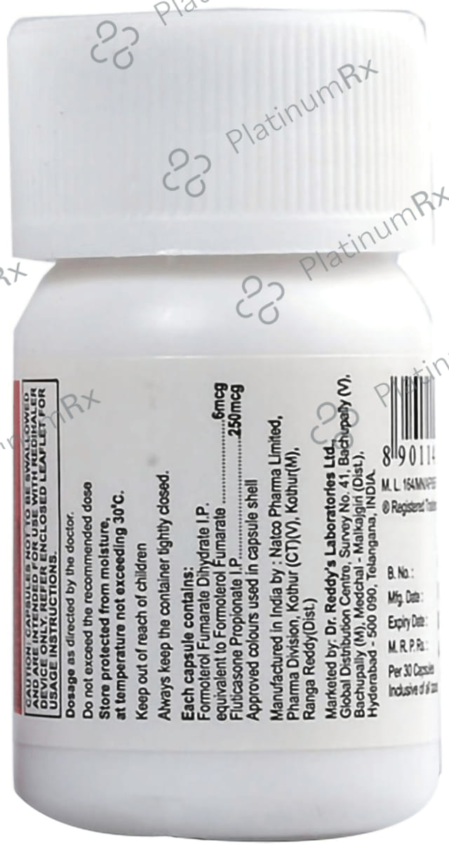 Combihale FF 250/6mcg Redicaps 30s