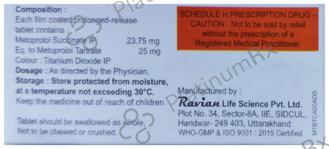 MT Beta XL 25mg Tablet 10s