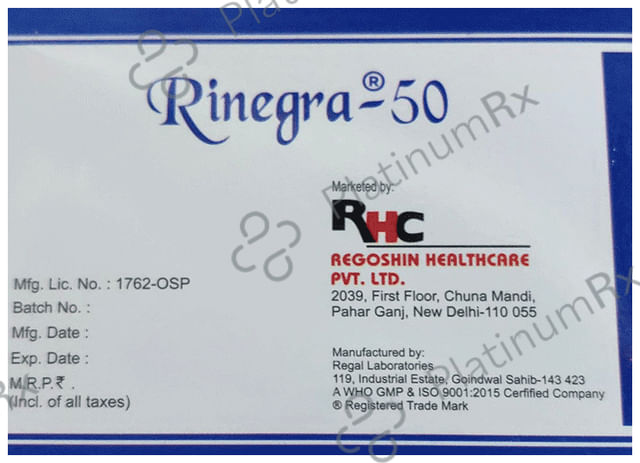 Rinegra 50mg Tablet 4s