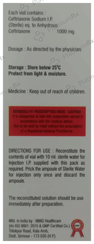 Dysocef 1 Gm Injection