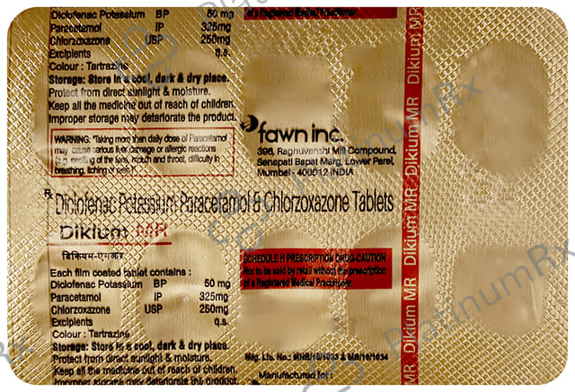 Dikium MR 250mg/50mg/325mg Tablet 10s