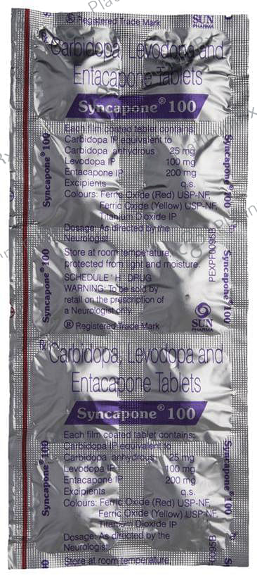 Syncapone 100 25/200/100mg Tablet 10s
