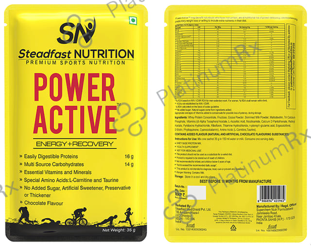 Steadfast Nutrition Power Active Energy + Recovery Chocolate