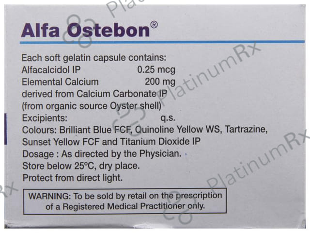 Alfa Ostebon 200mg/0.25mcg Capsule 10s