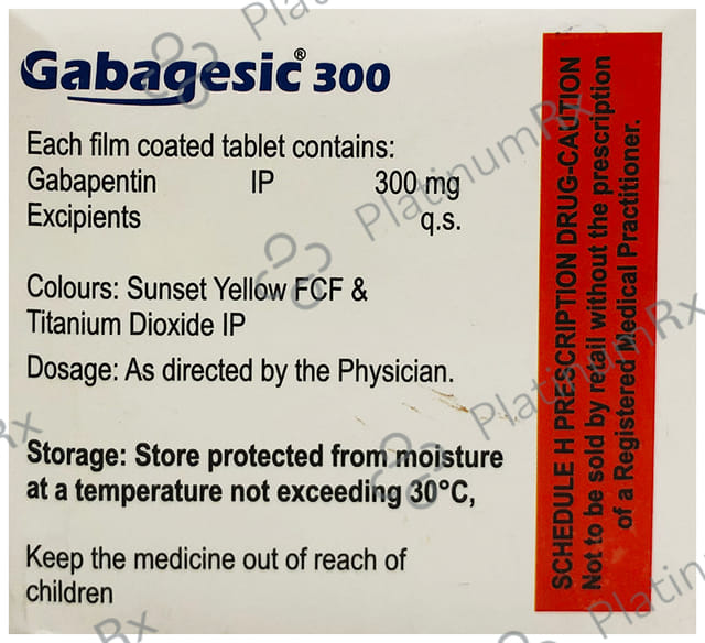 Gabagesic 300mg Tablet 10s