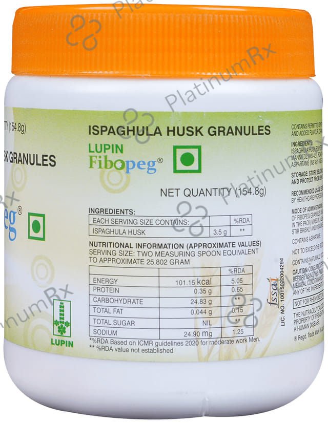Fibopeg Orange Flavour Sugar Free Granules 155gm