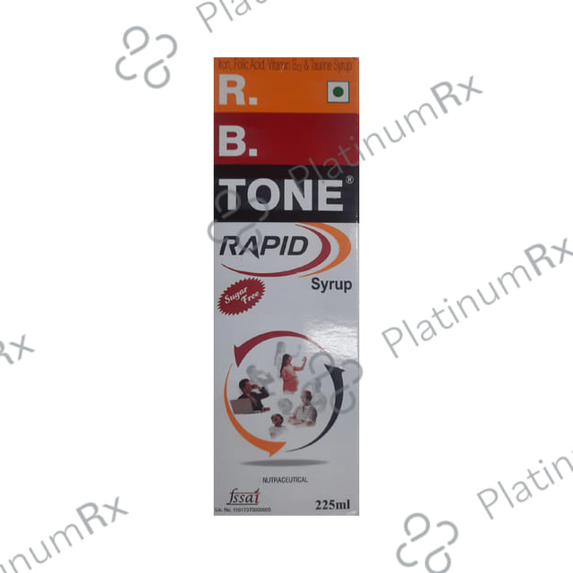 R B Tone Rapid Sugar Free Syrup 225ml