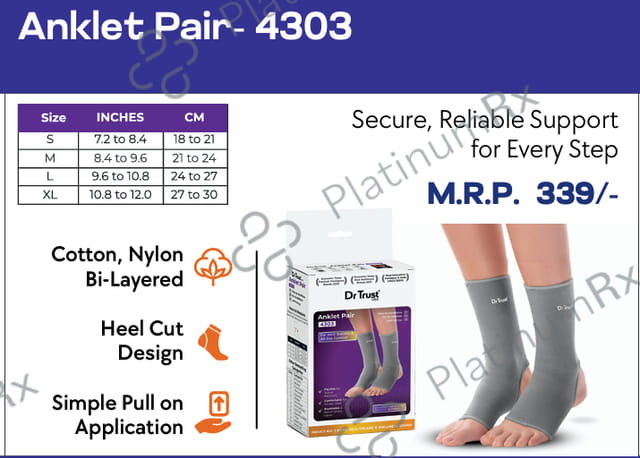 Dr Trust USA Anklet Pair 4303 Size-S