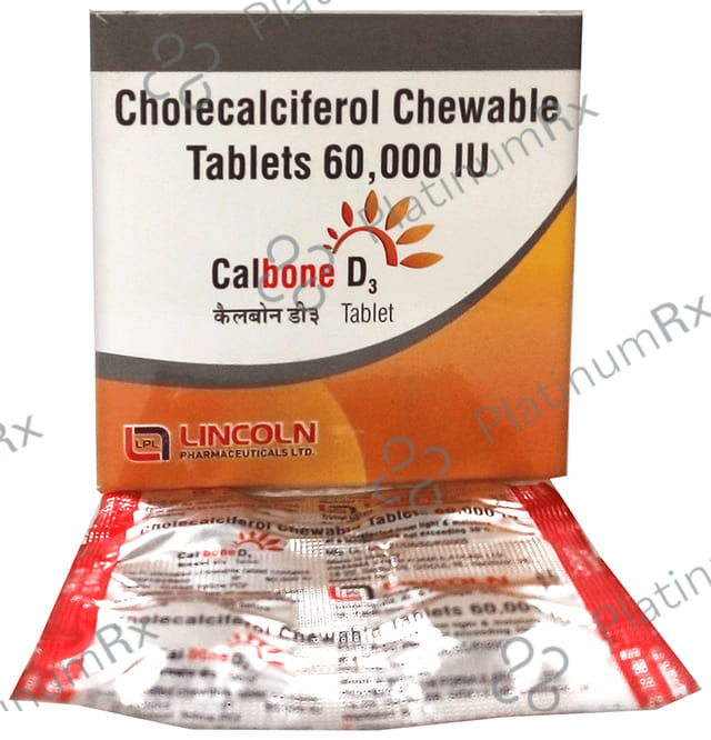 Calbone D3 500mg/250IU Chewable Tablet 4s