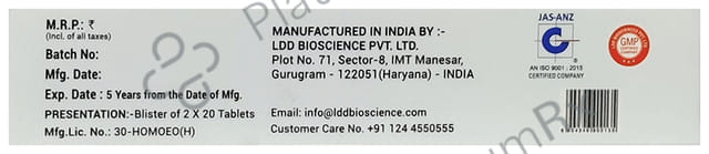 LDD Bioscience Yelo-Lax Tablet 40 tablets