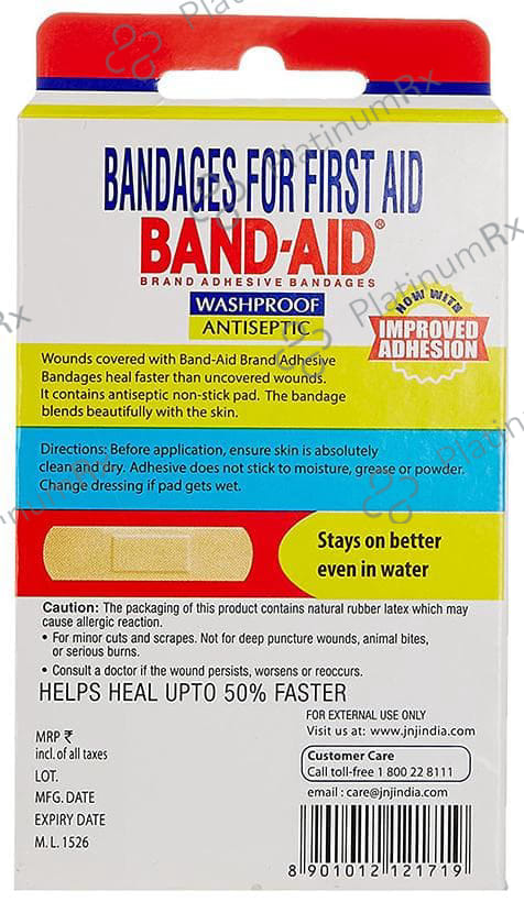 Johnson's Washproof Band Aid 10s
