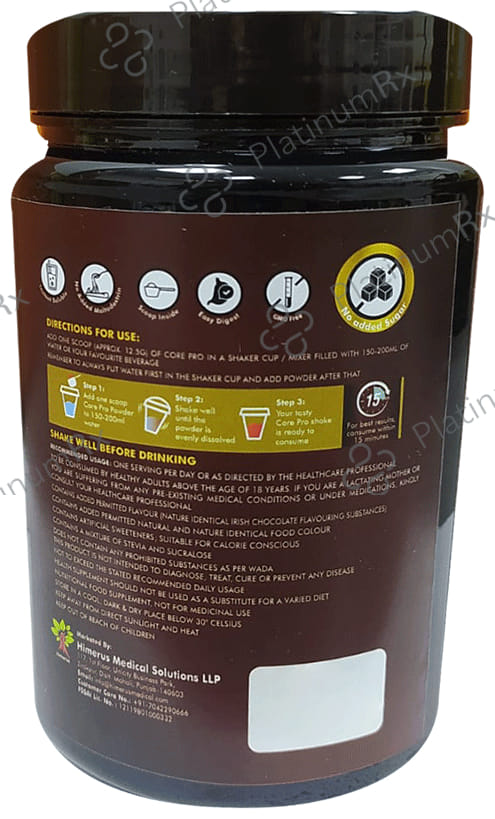 Core Pro Whey Protein Chocolate Flavour Powder 200gm