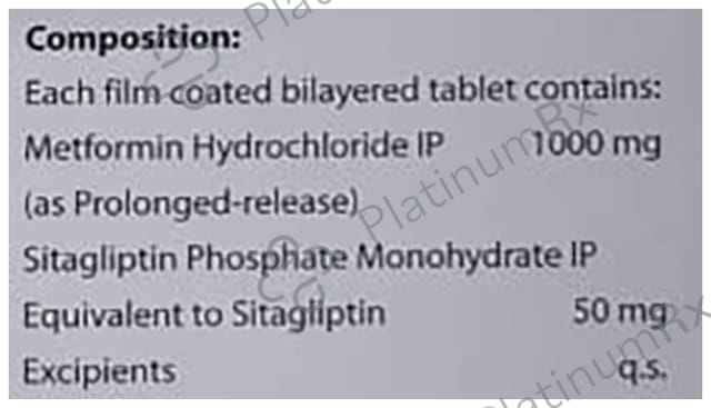 Sitaford M Forte 50mg/1000mg Tablet