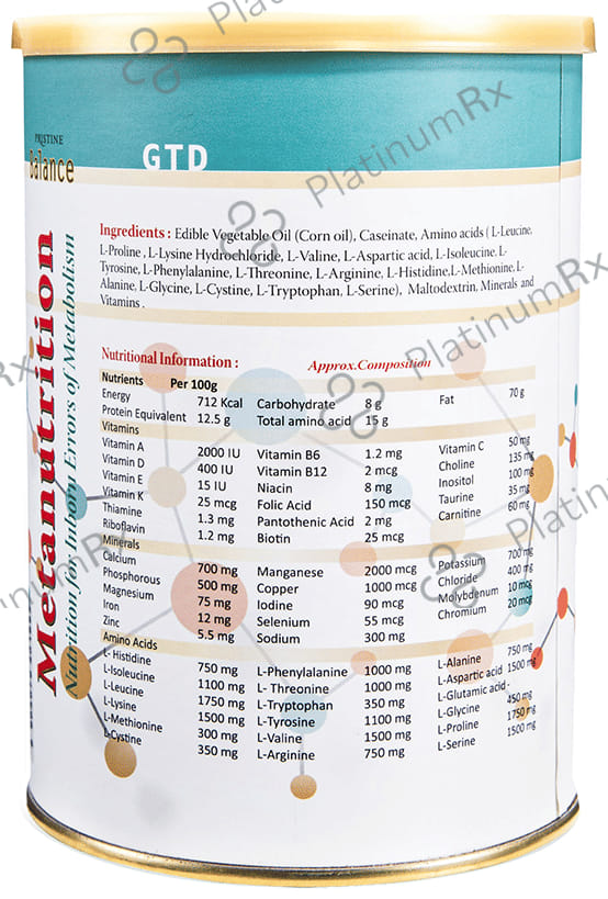 Pristine Balance Metanutrition GTD Powder (Upto 3 Years) Chocolate