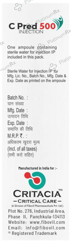 C Pred 500mg Injection