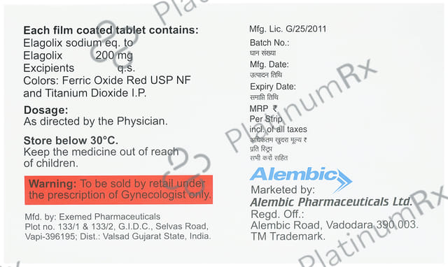 Unigolix 200mg Tablet 10s