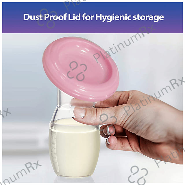 LuvLap Silicone Manual Breast Milk Saver Pump White