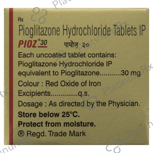 Pioz 30mg Tablet 10s