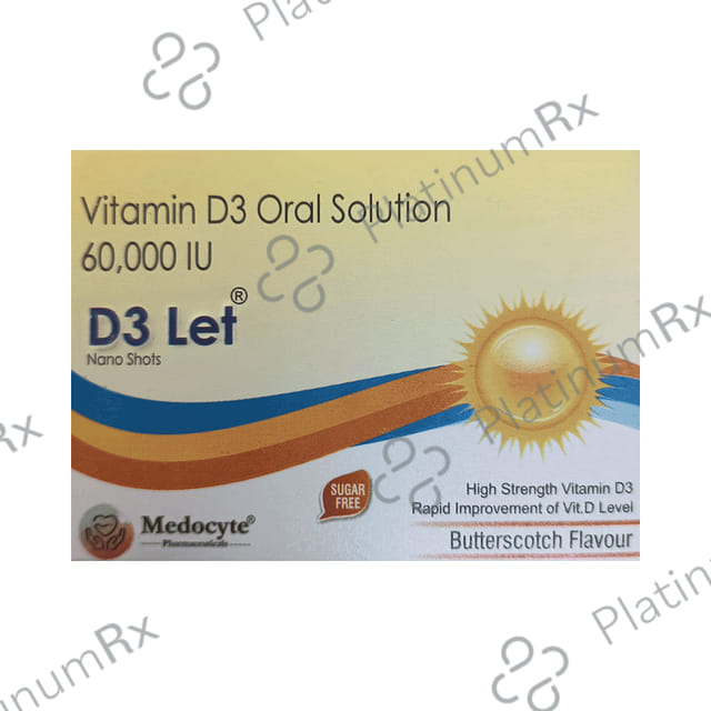 D3 Let Nano Shots (5ml Each) Butterscotch Sugar Free