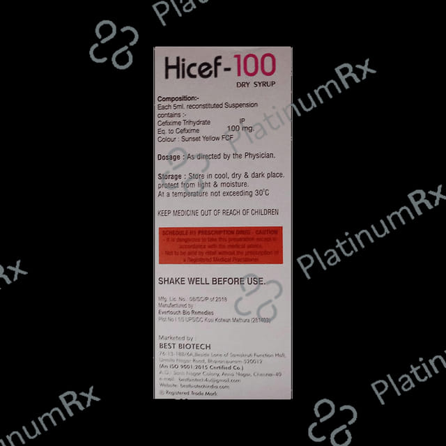 Hicef 100 Dry Syrup