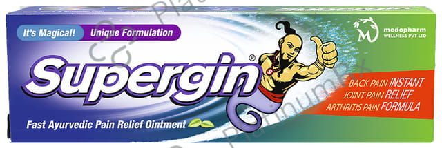 Medopharm Wellness Supergin Ointment for Muscle Aches, Joint Discomfort, Arthritis, Sprains, and Strains (30gm Each)