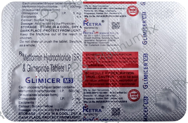 Glimicer M 3/500mg Tablet 10s