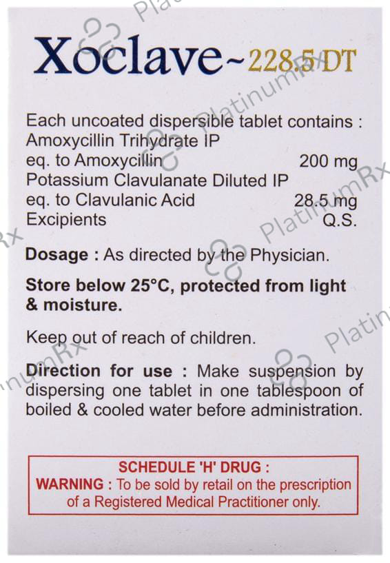 Xoclave 228.5mg Tablet 10s