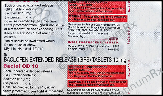 Baclof OD 10 Tablet ER