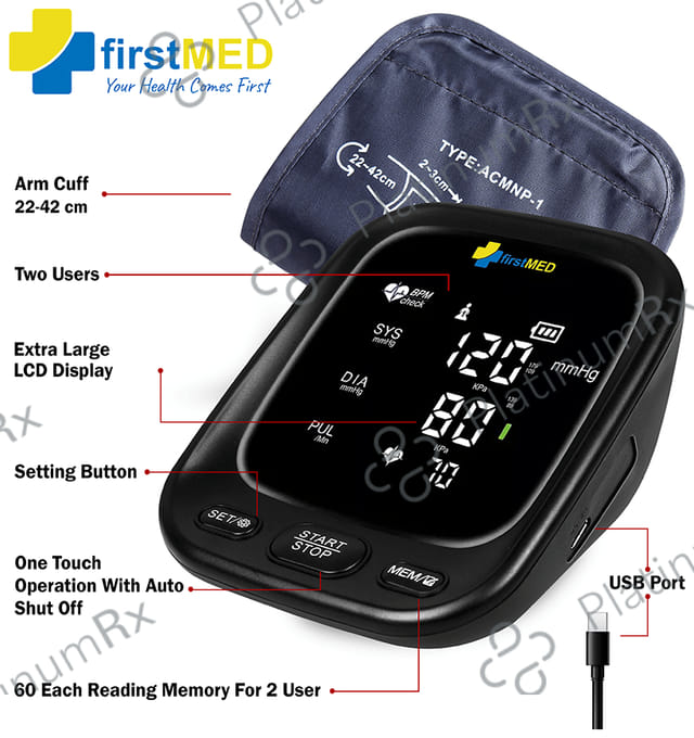 Firstmed FM 05 Arm's Blood Pressure Monitor Black