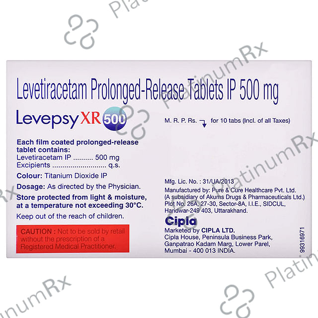 Levepsy XR 500mg Tablet 10s